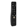 A black remote control with white icons and text, set against a white background. Produktbild-Vorschau
