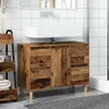 vidaXL Mobiletto lavabo in legno vecchio 80x33x60 cm Anteprima dell’immagine prodotto 3