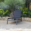 Bain de soleil BARBADOS en textilène noir - aluminium gris Voir les images du produit 2