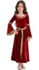 Mädchen Renaissance Prinzessin Kleid - Samt Maxikleid im Produktbild-Vorschau 6
