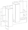 Zweifarbige Vitrine KIBOU, weiß / Beton Produktbild-Vorschau 2