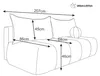 BESILIO Mała sofa rozkładana 207 cm Glomi - Sofa z funkcją Podgląd zdjęcia produktu 7