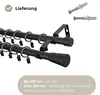 LOFT 140 cm Doppelte Gardinenstange Schwarz 19 mm aus Produktbild-Vorschau 7