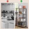 A collage comparing a cluttered kitchen counter with a tidy kitchen shelf unit. Náhľad obrázku produktu