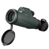 A green monocular with lens caps is shown against a white background. Produktbild-Vorschau