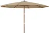 vidaXL Sonnenschirm mit Holzmast Taupe 400x273 cm Produktbild-Vorschau 1