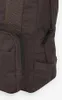 A close-up view of the side of a brown canvas backpack, showing zippers and pockets. Anteprima dell’immagine prodotto