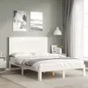 Massivholzbett ohne Matratze Weiß 120x200 cm Kiefernholz Produktbild-Vorschau 3