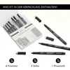 Nassau Fineliner schwarz Set - 10 Stück Zeichenstifte für Produktbild-Vorschau 10