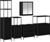 Möbel 5-tlg. Badmöbel-Set Schwarz Eiche Holzwerkstoff - Produktbild-Vorschau 2