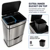 Eurocatch Prullenbak 72 L - Sensor - 3 Vakken - Productafbeelding-voorbeeld 4