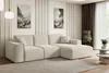 A modern living room with a beige sectional sofa, abstract art on the wall, and marble coffee tables. Produktbild-Vorschau