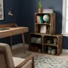 Dřevěná bedna s plameny 50 x 40 x 30 cm s mezipodlahou – Náhled obrázku produktu 4