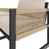 Close-up view of the armrest and side of an outdoor sofa. Produktbild-Vorschau