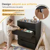 Commode ALIGHTUP avec 4 tiroirs, design à lamelles sans Voir les images du produit 3