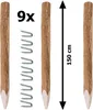 BOGATECO 3 x Haselnuss Staketenzaun Pfosten | Hšhe 150 cm | Produktbild-Vorschau 4