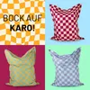 LUMALAND Sitzsack In-& Outdoor Karo 380l grau/blau Voir les images du produit 11