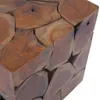 The Living Store Tabouret bois massif teck Voir les images du produit 8