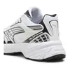 Close-up rear view of a white Puma sneaker. Voir les images du produit