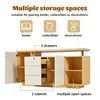 A diagram illustrating the storage features of a sideboard. Produktbild-Vorschau