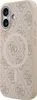 A close-up, angled view of a pink phone case with a repeating Guess logo pattern and a gold Guess logo in the center. Náhled obrázku produktu