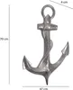 WOHNLING Dekoracyjna Kotwica 70 cm Srebrna Duża Aluminiowa Podgląd zdjęcia produktu 3
