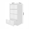 Kommode Aven 97x50x40cm, lackiert weiß, 4 Schubladen, Wohn Produktbild-Vorschau 6