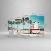 Bilder auf glas - 5 Teile - Strand Miami Florida - 100x60cm Produktbild-Vorschau 3