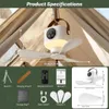 Ø24cm Tragbarer Zeltventilator mit Licht, Hängeventilator Produktbild-Vorschau 10