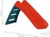 A red and blue plastic slide for children, with dimensions indicated. Anteprima dell’immagine prodotto