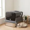 PawHut Katzenklo Edelstahl mit Deckel XXL Katzentoilette Produktbild-Vorschau 9