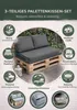 Blomster Palettenkissen 3er-Set für Gartenmöbel 120 x 80 cm Produktbild-Vorschau 6