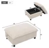 Sofa-Hocker mit verstecktem Stauraum, Chenille-Bezug, Produktbild-Vorschau 2