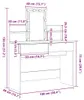 vidaXL Schminktisch Artisan-Eiche 100 x 40 x 130 cm Produktbild-Vorschau 6