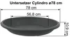 MePla - Set - Pflanzkübel Cylindro ø 80 + Untersetzer ø 78 Produktbild-Vorschau 3