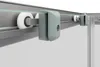 Close-up view of a shower cabin's sliding door mechanism. Produktbild-Vorschau