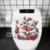 GKA WC Deckel Aufkleber 2 Katzen mit Herz Love Produktbild-Vorschau 1