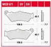 TRW Bremsbelagsatz MCB671SH K1600GTL K16GT California 1400  Produktbild-Vorschau 4