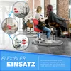TRESKO Roller Stool Červená s opierkou Pracovná stolička Náhľad obrázku produktu 4