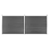 vidaXL Zaunelement Set WPC 353x146 cm Schwarz Produktbild-Vorschau 8
