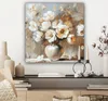 MuchoWow® - Leinwandbilder - Vase - Blumen - Kunst - Gold, Produktbild-Vorschau 7