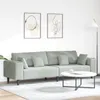 vidaXL Pohovka Svetlosivá 250 x 77 x 76 cm Zamat Náhľad obrázku produktu 2