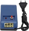 A blue electrical demagnetizer with a black power cord and plug, shown on a white background. Voir les images du produit