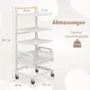 COSTWAY 4-úrovňový vozík, kovový úložný vozík s Náhľad obrázku produktu 6