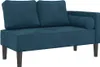 vidaXL chaise longue con cuscino in velluto blu Anteprima dell’immagine prodotto 1