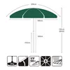 Sekey Sonnenschirme Ø200 cm Balkonschirm Gartenschirm Produktbild-Vorschau 3