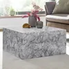 Couchtisch MONOBLOC 60x30x60cm Hochglanz Marmoroptik Weiß in Gesamtansicht mit Deko-Objekten auf der Tischplatte. Anteprima dell’immagine prodotto
