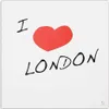 Leinwandbild schriftzug i love london 30x30 cm Feeby rot Produktbild-Vorschau 3
