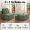 Modularer Loungesessel für Wohnz, Bodensessel aus Cord 84 × Produktbild-Vorschau 2