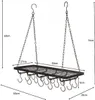 Eisen Topfhänger schwarz 60x28x7cm Wurstkrone Kräuterkorb Produktbild-Vorschau 2